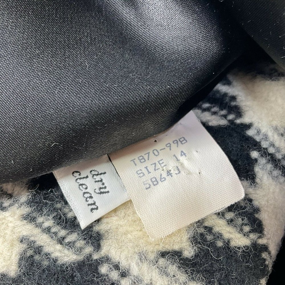 Pendleton Coat Womens Vintage Sz 14 100% Virgin Wool Double Breasted Houndstooth - Picture 7 of 10